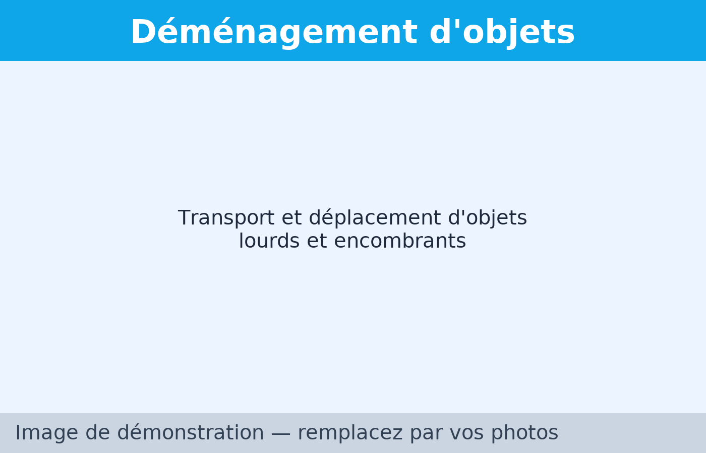 Déménagement d'objets — Multi-Services Slessa